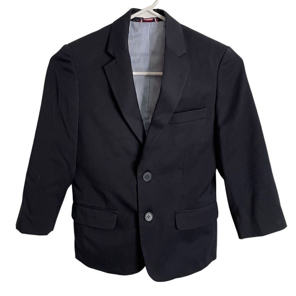 Tommy Hilfiger Boys Sportcoat 8 Navy Two Button Church Holiday Uniform Preppy